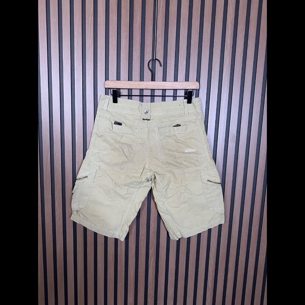 Kuhl Cargo Shorts 30 Mens Khaki Pocket Zip Cotton Nylon 11/5" Inseam - Picture 2 of 8